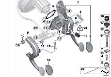 35 10 6 795 831 Pedal Assembly With Brake Pedal