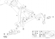 35 10 1 512 223 Supporting Bracket Foot Controls