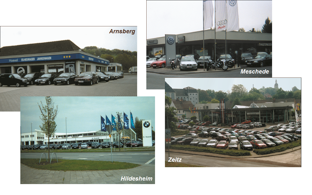 Hoevels Autohauses in Arnsberg, Meschede, Hildesheim und Zeitz